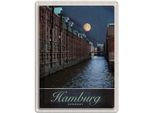 Vianmo Insegna Di Latta 40X30 Cm Hamburg Deutschland Fluss Nacht Trip