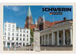 Vianmo Insegna In Legno 12X18 Cm Schwerin Marktplatz