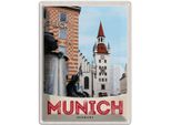 Vianmo Insegna Di Latta 40X30 Cm MüNchen Aussicht Architektur Stadt