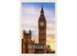 Vianmo Insegna In Legno 18X12 Cm London Elizabeth Tower Big Ben