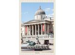 Vianmo Insegna In Legno 18X12 Cm London England Uk National Gallery