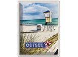 Vianmo Insegna Di Latta 40X30 Cm Ostsee Strand Rettungsschwimmer