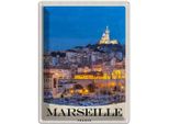 Vianmo Insegna Di Latta 40X30 Cm Marseille Frankreich Kirche Nacht