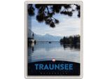 Vianmo Insegna Di Latta 40X30 Cm Traunsee ÖSterreich Natur Gebirge