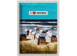 Vianmo Insegna Di Latta 40X30 Cm Ostsee StranköRbe Meer Strand Natur