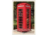 Vianmo Insegna In Legno 18X12 Cm London United Kingdom Telephone Box