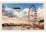 Vianmo Insegna In Legno 12X18 Cm United Kingdom England London Eye