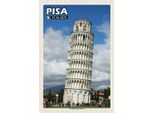 Vianmo Insegna In Legno 18X12 Cm Pisa Schiefer Turm Italien
