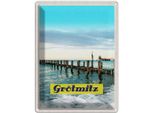 Vianmo Insegna Di Latta 40X30 Cm GröTmitz Meer Strandwellen