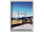 Vianmo Insegna Di Latta 40X30 Cm Seebad Binz Schnee Winterzeit Meer