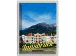 Vianmo Insegna Di Latta 40X30 Cm Innsbruck Gebirge Natur Aussicht Stadt