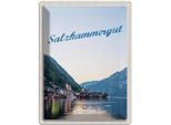 Vianmo Insegna Di Latta 40X30 Cm Salzkammergut Aussicht Auf Stadt