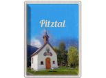 Vianmo Insegna Di Latta 40X30 Cm Pitztal Kirche ÖSterreich Natur