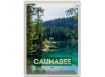 Vianmo Insegna Di Latta 40X30 Cm Caumasee Schweiz Berge WäLder Natur