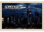 Vianmo Insegna In Legno 12X18 Cm Frankfurt Skyline Wolkenkratzer