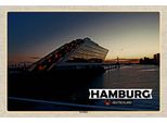 Vianmo Insegna In Legno 12X18 Cm Hamburg Dockland
