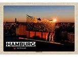 Vianmo Insegna In Legno 12X18 Cm Hamburg Elbphilharmonie