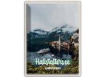 Vianmo Insegna Di Latta 40X30 Cm Hallstattersee Berge Schiff Boot Berg