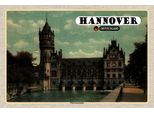 Vianmo Insegna In Legno 12X18 Cm Hannover Flusswasserkunst Schloss