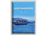 Vianmo Insegna Di Latta 40X30 Cm Lago Maggiore Schiff See Berge Natur