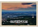 Vianmo Insegna In Legno 12X18 Cm Stuttgart Blick Auf Degerloch