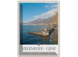 Vianmo Insegna Di Latta 40X30 Cm Villeneuve-Genf Schweiz Wanderung