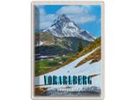 Vianmo Insegna Di Latta 40X30 Cm Vorarlberg Schnee Winterzeit Gebirge