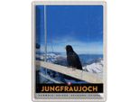Vianmo Insegna Di Latta 40X30 Cm Jungfraujoch Schweiz Rabe Winter Natur