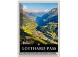 Vianmo Insegna Di Latta 40X30 Cm Gotthard Pass Wanderung Natur WäLder