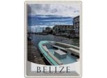 Vianmo Insegna Di Latta 40X30 Cm Belize Central Amerika Boote Ufer
