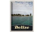 Vianmo Insegna Di Latta 40X30 Cm Belize Central Amerika Strand