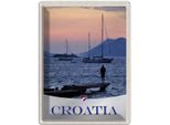 Vianmo Insegna Di Latta 40X30 Cm Kroatien Yacht Meer Angeln Gebirge