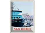 Vianmo Insegna Di Latta 40X30 Cm San Diego Usa Amerika Yacht Meer
