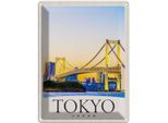 Vianmo Insegna Di Latta 40X30 Cm Tokyo Asien Japan BrüCke Hochhaus