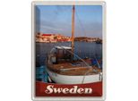 Vianmo Insegna Di Latta 40X30 Cm Schweden Europa Meer Shiff GebäUde