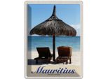 Vianmo Insegna Di Latta 40X30 Cm Mauritius Indischer Ozean Liege