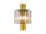 Lampada Da Parete Glamour Dorata Con Paralume In Cristallo Margot 2Xe14 40W Milagro