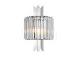 Margot 2Xe14 40W Milagro Lampada Da Parete Glamour In Cromo Con Paralume In Cristallo