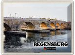 Vianmo Insegna Di Latta 30X40 Cm Regensburg Steinerne BrüCke Fluss