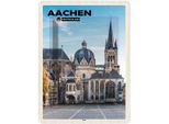 Vianmo Insegna Di Latta 40X30 Cm Aachen Deutschland Dom Architektur