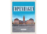 Vianmo Insegna In Legno 40X30 Cm Retro Copenhagen Denmark Schloss