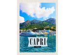 Vianmo Insegna In Legno 40X30 Cm Capri Italy Insel Meer