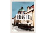 Vianmo Insegna In Legno 40X30 Cm Prague Prag StraßEnbahn Tschechien