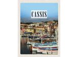 Vianmo Insegna In Legno 40X30 Cm Cassis France Altstadt Meer