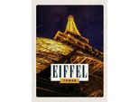 Vianmo Insegna In Legno 40X30 Cm Retro Eiffel Tower Eiffelturm Paris