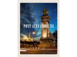 Vianmo Insegna In Legno 40X30 Cm Pont Alexandre Iii Paris BrüCke Nacht