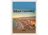 Vianmo Insegna In Legno 40X30 Cm Gran Canaria Spain Panoramablick Meer