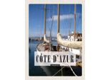 Vianmo Insegna In Legno 40X30 Cm Cote D'azur France Urlaubsort Meer