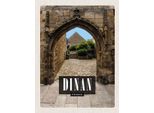 Vianmo Insegna In Legno 40X30 Cm Dinan France Stadtmauer Schloss