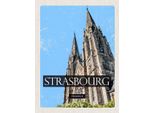 Vianmo Insegna In Legno 40X30 Cm Strasbourg France Kathedrale